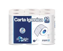 C. IGIENICA 12 ROTOLI 165 STR. PAPERBLU P. C.  2 V.  CF. 8 X 12
