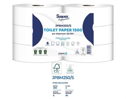 C. IGIENICA TOILET PAPER 1500 CF 6 ROTOLI SOAVEX PROFESSIONAL