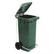 BIDONE CARRELLO 120 LITRI CON PEDALE E RUOTE