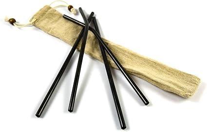 CANNUCCE NERE RIUTILIZZABILI IMBUSTATE 21 CM 500 PZ.