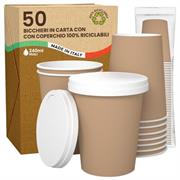 CLENDY BICCHIERI CARTA AVANA 240 ML