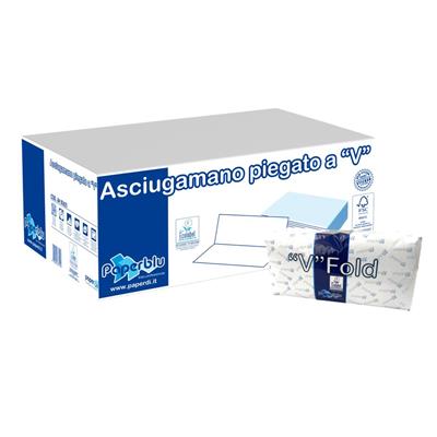 ASCIUGAMANI PIEGATI A V PAPERBLU P.C. 2 V CF. 15  X 210 PZ.