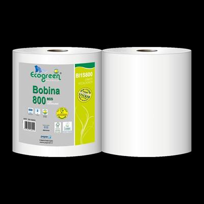BOBINA ECO GREEN 2 VELI RICICLATA 184 METRI 800 STRAPPI DIM 25X2